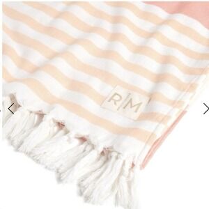 Rachel Miriam Positano Towel Sunset Striped Beach Wrap Tassel Fringe New